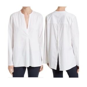 Theory Ivory Cotton Blouse New With Tags